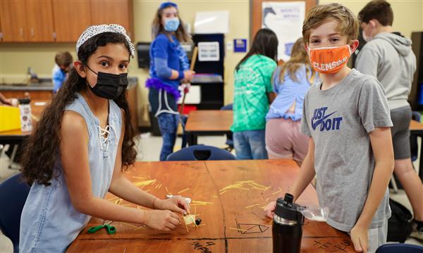 Students smile for photo